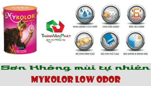 sơn gốc nước không mùi tự nhiên mykolor low odor